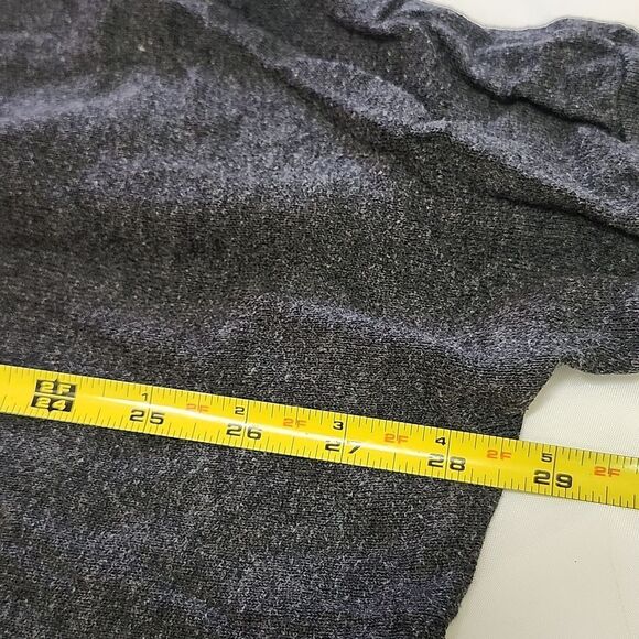 MODA INTERNATIONAL Women's Over-Sized Charcoal Gray VNeck Sweater Fitted Sleeves - Picture 6 of 7